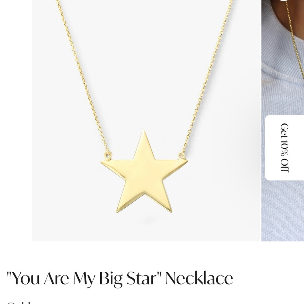 You are my big star necklace gold Melinda maria